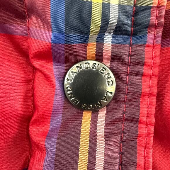 Lands' End Vest Women's L (14/16) Tartan Check Pattern Outdoor Fall Down Blend - Picture 4 of 8